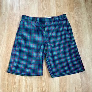 Callaway Men's Colorful Patterned Flat Front Checkered Golf Shorts Size 34